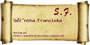 Sántha Franciska névjegykártya